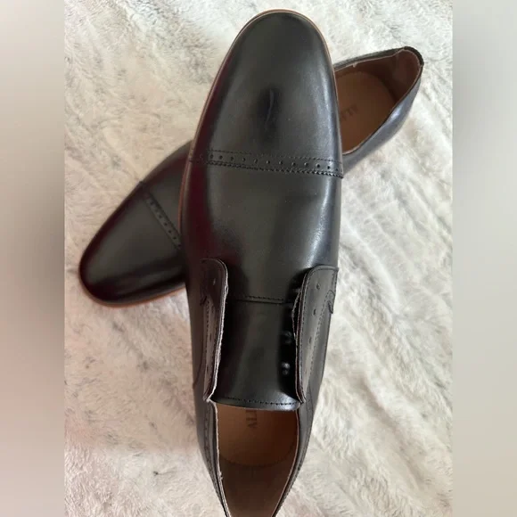 Alipasinm blackCap-Toe Lace-up Oxford men shoes size is 13